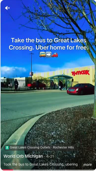Bus ride to Great Lakes Crossing from the Access Point Studios TikTok video